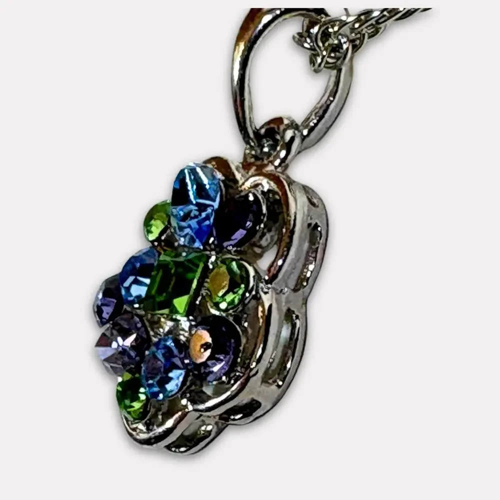 Vintage flower rhinestone